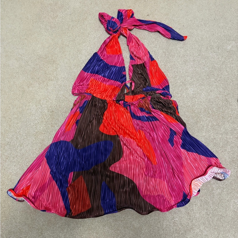 Multicolor Halter Dress